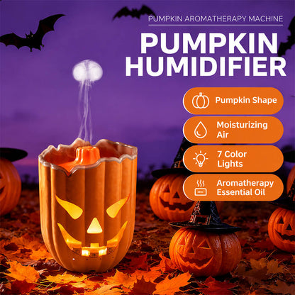 6.5'' Halloween Pumpkin Humidifier Jellyfish Mist Aroma Diffuser with Remote Control and Ambient Light – alternate product vi