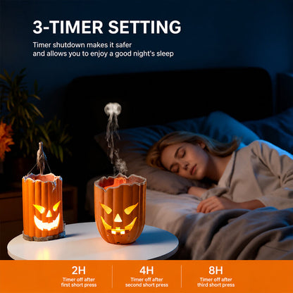 6.5'' Halloween Pumpkin Humidifier Jellyfish Mist Aroma Diffuser with Remote Control and Ambient Light – alternate product vi