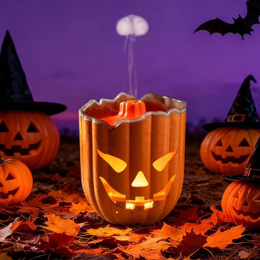 6.5'' Halloween Pumpkin Humidifier Jellyfish Mist Aroma Diffuser with Remote Control and Ambient Light