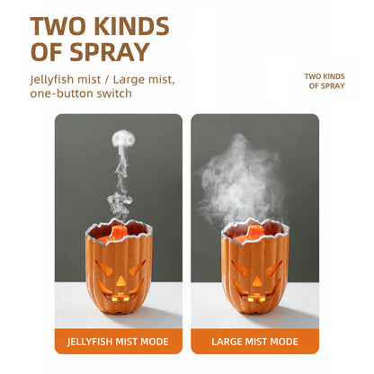 6.5'' Halloween Pumpkin Humidifier Jellyfish Mist Aroma Diffuser with Remote Control and Ambient Light – alternate product vi