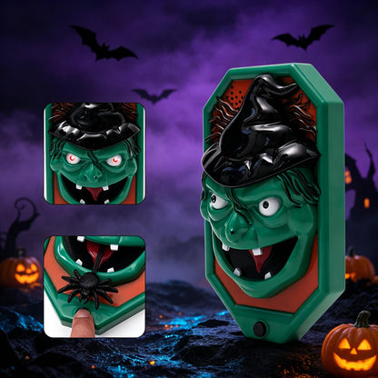 Halloween Scary Doorbell With Pop‑up Spider Flashing LED Eyes and Spooky Sound Effects for Home Decor – alternate product vie