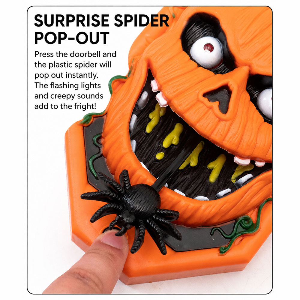 Halloween Scary Doorbell With Pop‑up Spider Flashing LED Eyes and Spooky Sound Effects for Home Decor – alternate product vie