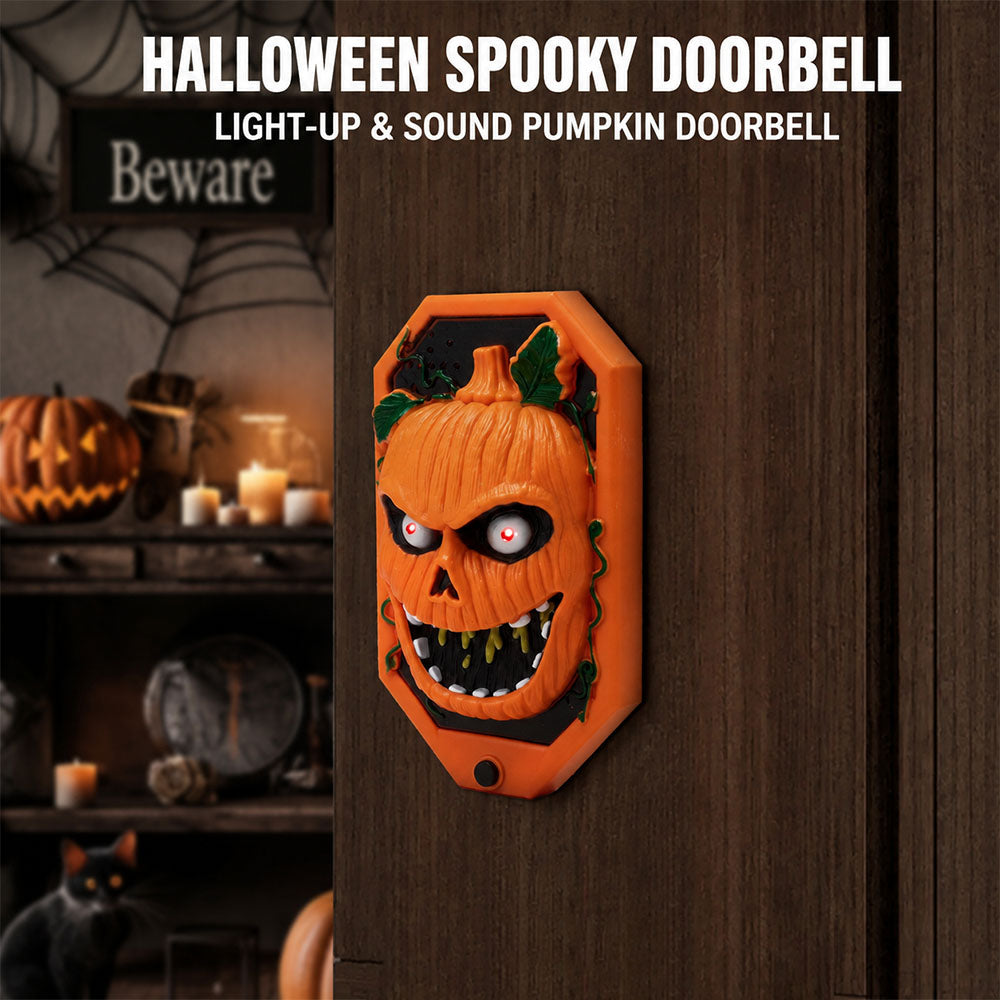 Halloween Scary Doorbell With Pop‑up Spider Flashing LED Eyes and Spooky Sound Effects for Home Decor – alternate product vie