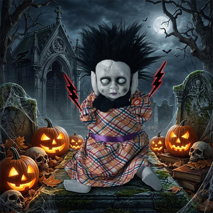 14.96'' Halloween Toy Electric Head‑Lifting Horror Doll with Light and Sound Halloween Decor Prop – alternate product view 7