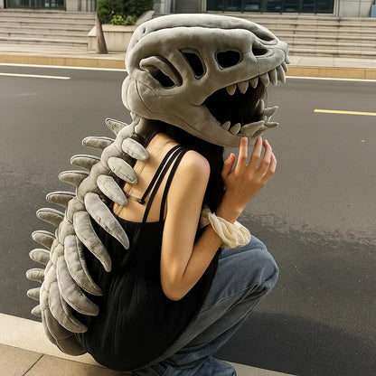 Dinosaur Skeleton Costume for Kids with Plush Adjustable Design – alternate product view 2