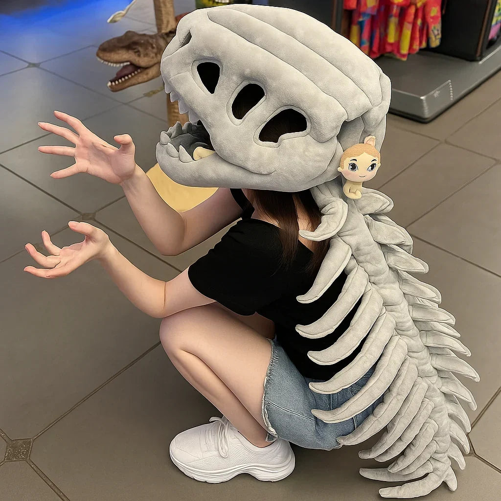 Dinosaur Skeleton Costume for Kids with Plush Adjustable Design – alternate product view 3
