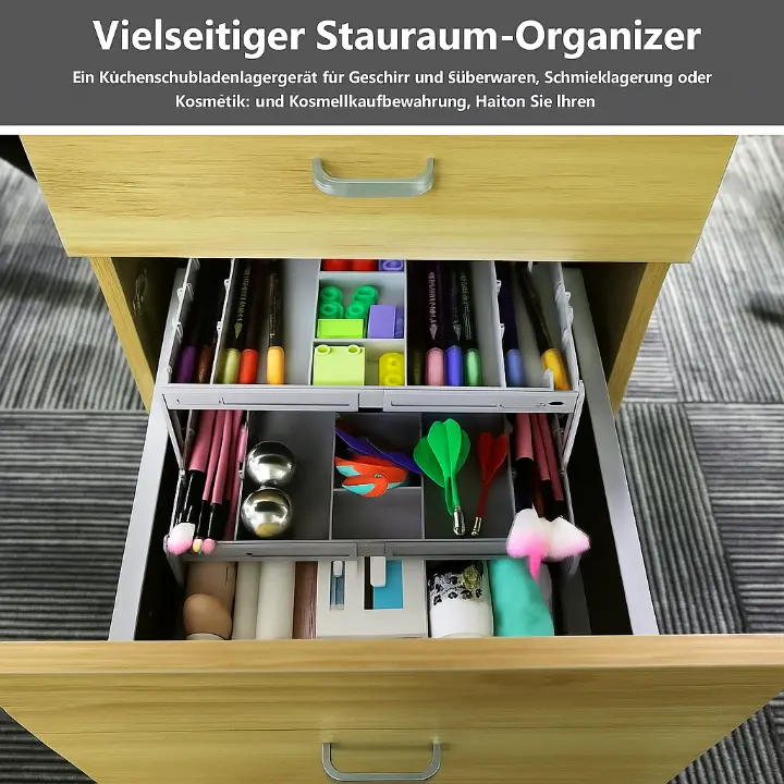 Expandable 3-Tier Drawer Organizer – Space-Saving Storage – alternate product view 9