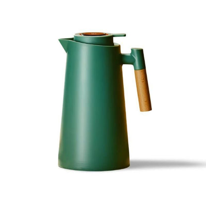 Thermos flask with temperature display and wooden handle – alternate product view 11