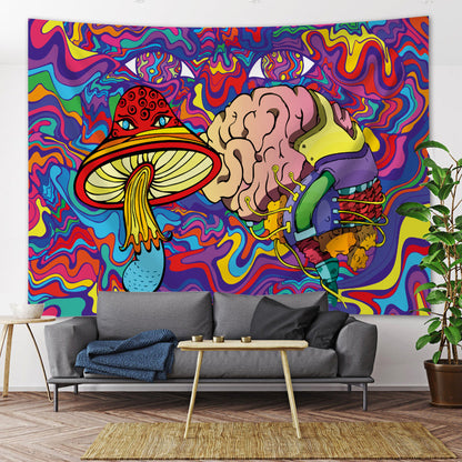 Large Woven Wall Tapestry Featuring Viking Skull Helmet And Crossed Axes Graphic – alternate product view 11