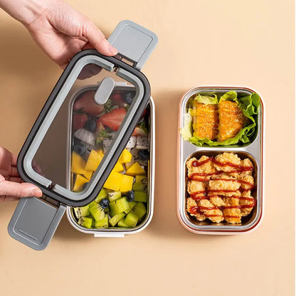 2-Layer Stainless Steel Bento Lunch Box - MealMate – alternate product view 4
