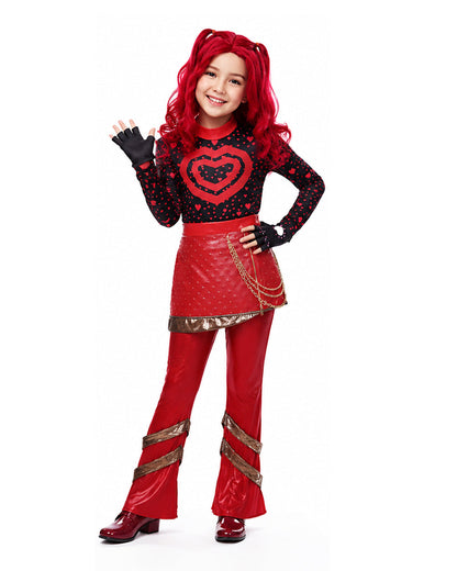 Red Princess Costume Movie 5 Red Shirt PU Leather Skirt with Gloves and Accessories for Cosplay Parties – alternate product v