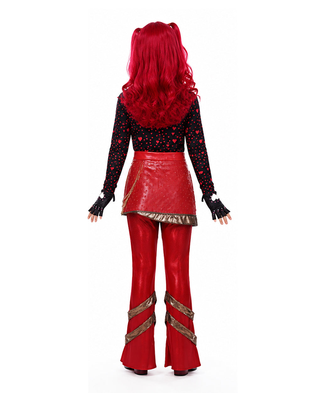 Red Princess Costume Movie 5 Red Shirt PU Leather Skirt with Gloves and Accessories for Cosplay Parties – alternate product v