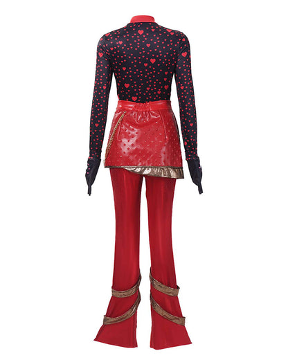 Red Princess Costume Movie 5 Red Shirt PU Leather Skirt with Gloves and Accessories for Cosplay Parties – alternate product v