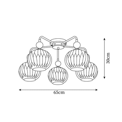 Multi-Head Glass Pendant Light Green Pumpkin Shade for Dining Room Living Space Kitchen Island Overhead – alternate product v