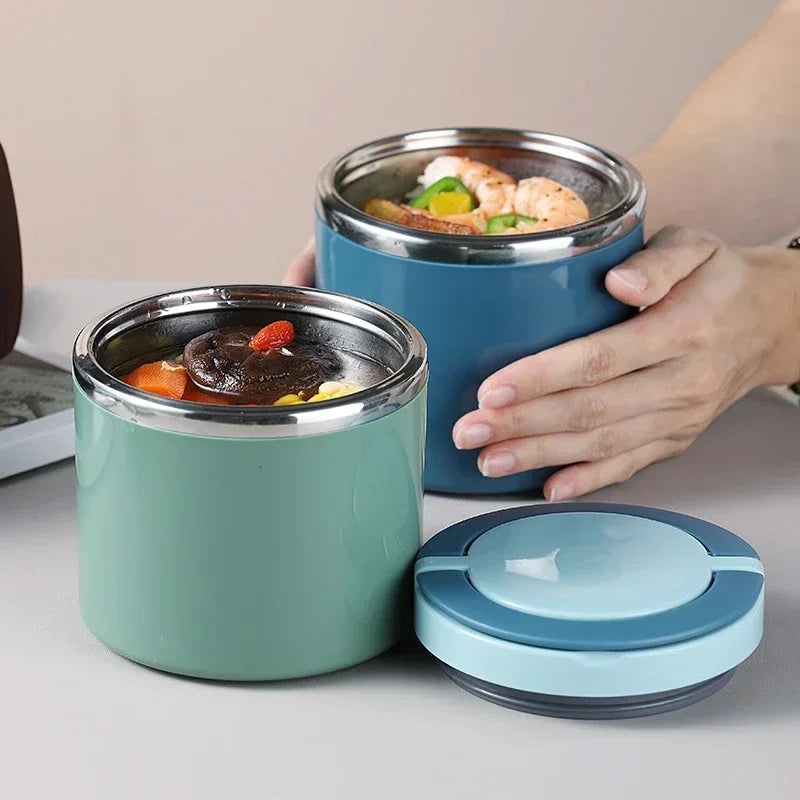 Thermal lunch box stainless steel with handle – leak-proof