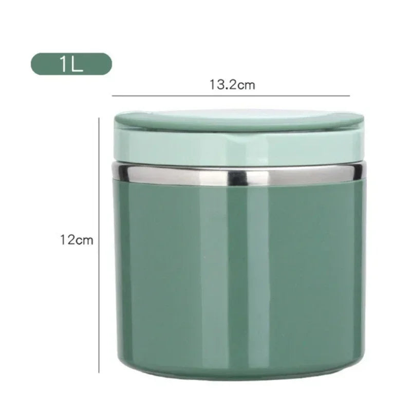 Thermal lunch box stainless steel with handle – leak-proof – alternate product view 6