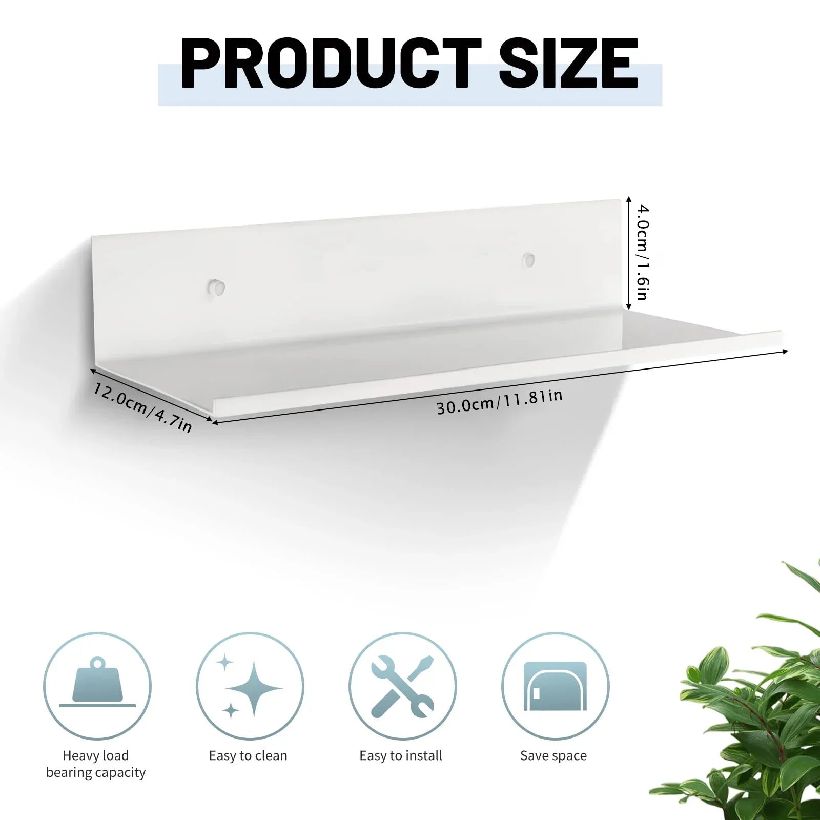 Metal Wall Shelf – Space-Saving Home Storage – alternate product view 8