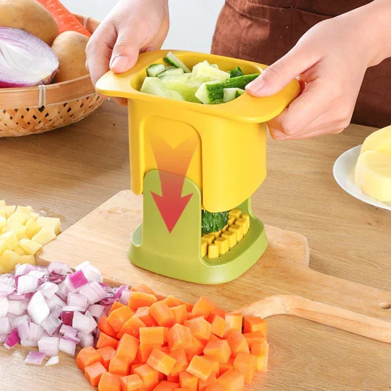 Vegetable cutter hand pressure mechanism for chips and cubes – alternate product view 2