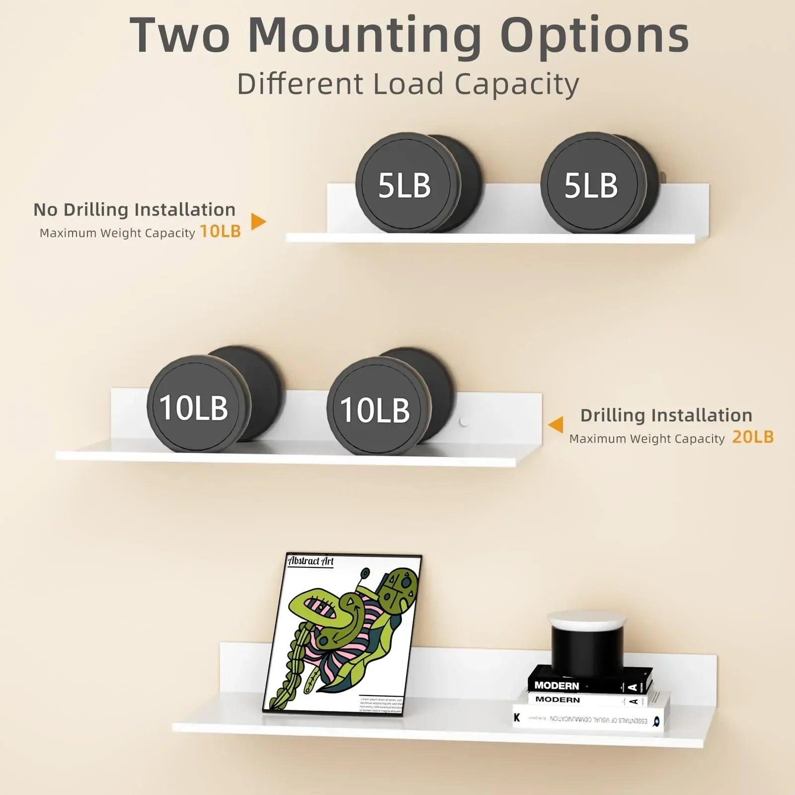 Metal Wall Shelf – Space-Saving Home Storage – alternate product view 3