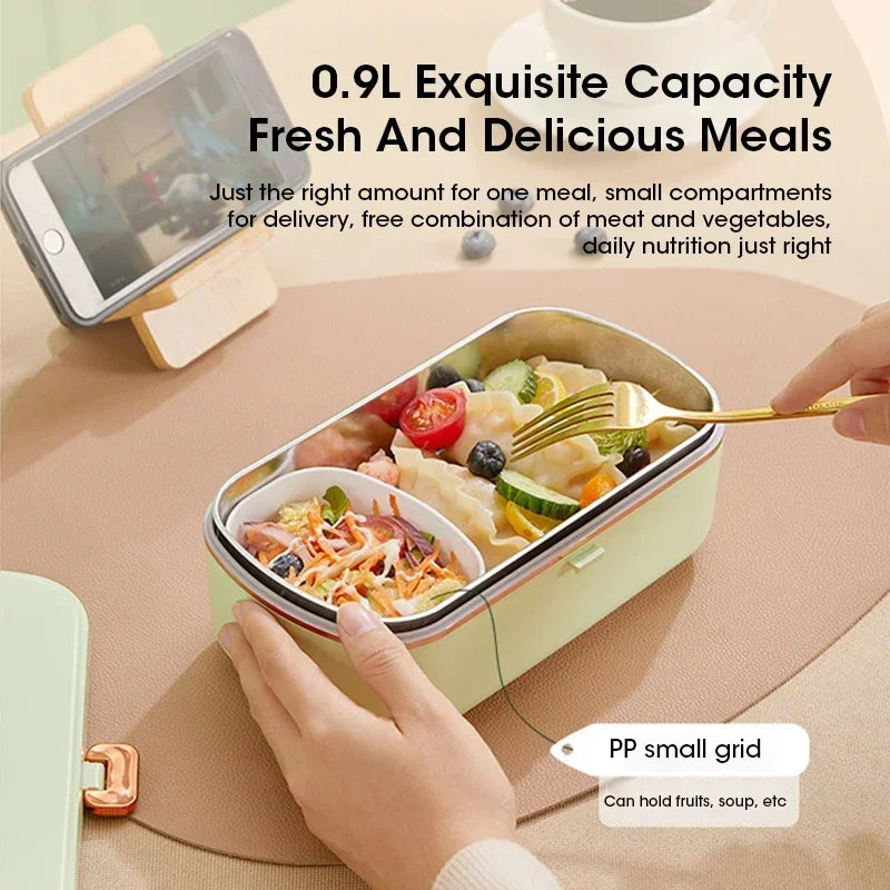 900ml Portable Electric Lunch Box Food Warmer with Steam Function - HeatMate – alternate product view 5