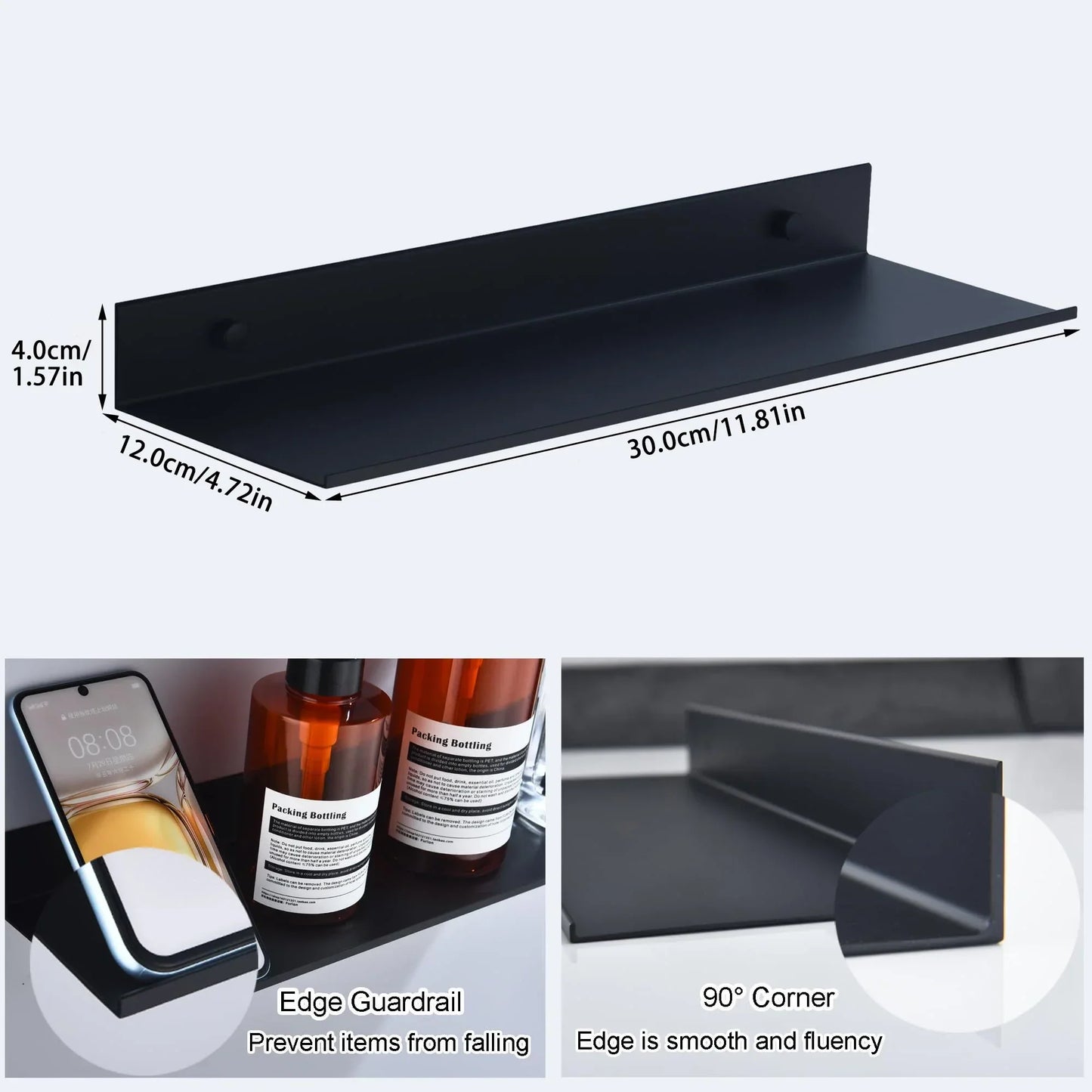 Metal Wall Shelf – Space-Saving Home Storage – alternate product view 6