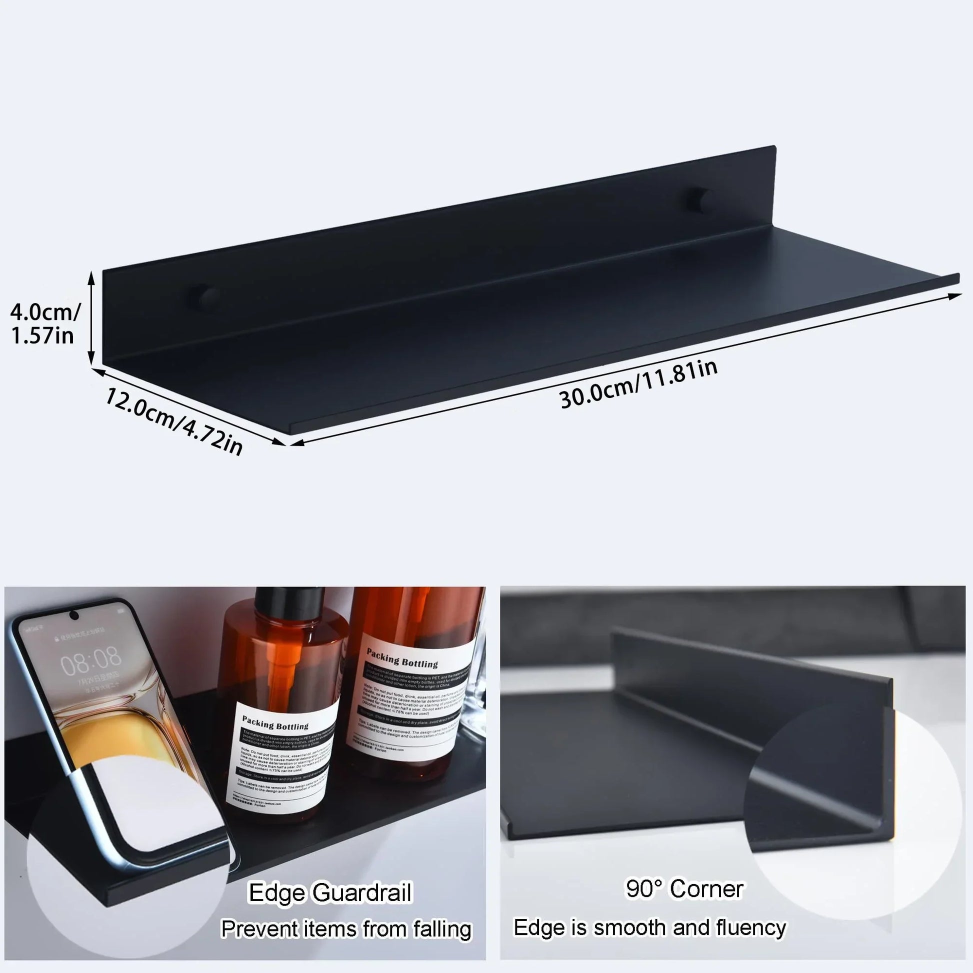 Metal Wall Shelf – Space-Saving Home Storage – alternate product view 6