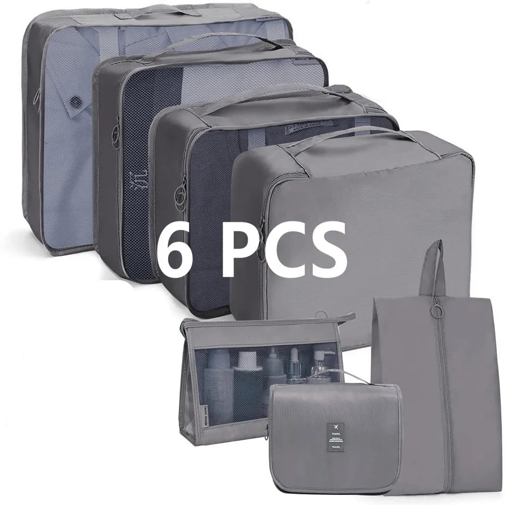 Packing cube set 6 pieces waterproof - suitcase organizer – alternate product view 2
