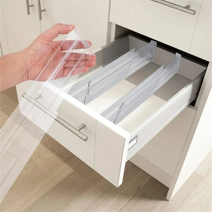 Plastic drawer divider, adjustable, transparent – alternate product view 2