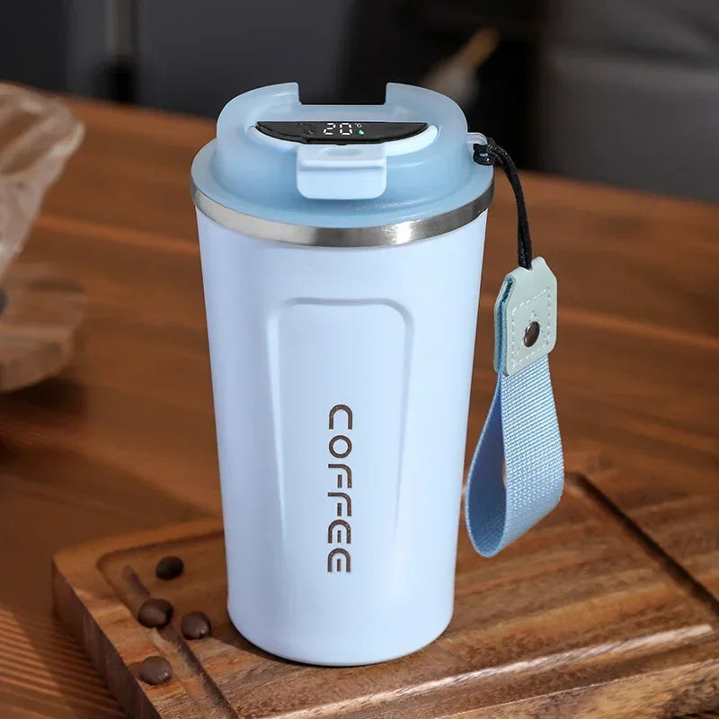 Stainless steel thermos mug with intelligent temperature display - TempMate – alternate product view 11