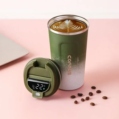Stainless steel thermos mug with intelligent temperature display - TempMate – alternate product view 10