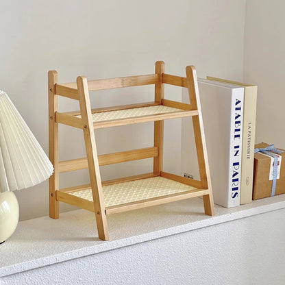 2 Tier Bamboo Kitchen Shelf - Kitchen Desk Organizer – alternate product view 3