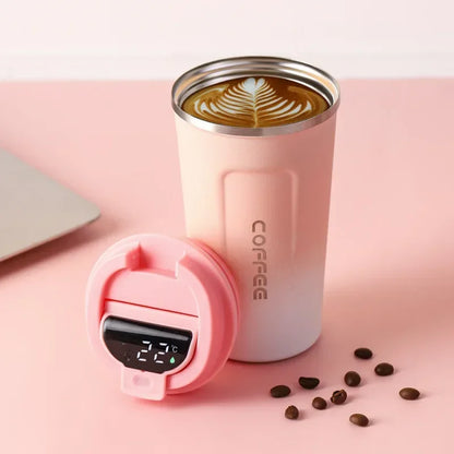 Stainless steel thermos mug with intelligent temperature display - TempMate – alternate product view 12