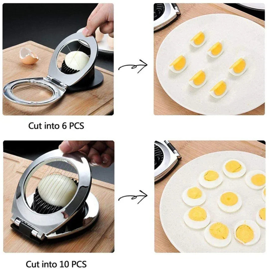Stainless steel egg divider - slices, wedges & quarters in one – alternate product view 8