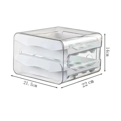 Two-Tier Refrigerator Egg Organizer – Pull-Out Drawer Design – alternate product view 4