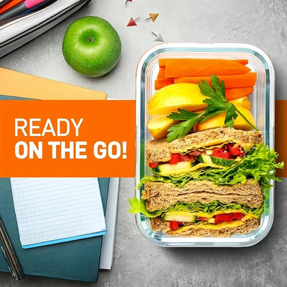 Glass food container set with lid – alternate product view 3