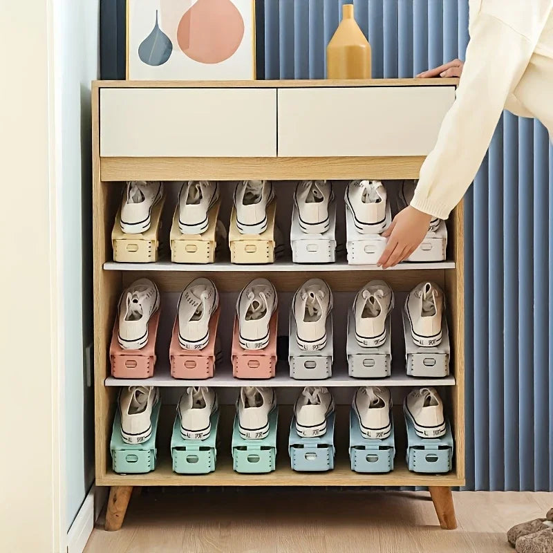 Shoe organizer adjustable 3 levels - space saving for hallways – alternate product view 3