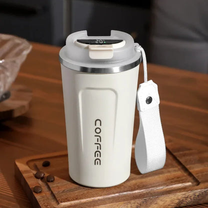 Stainless steel thermos mug with intelligent temperature display - TempMate – alternate product view 9