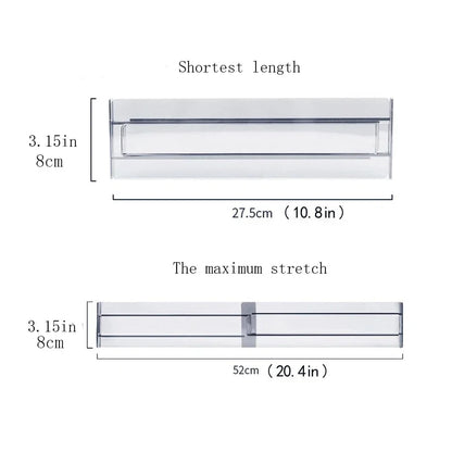 Plastic drawer divider, adjustable, transparent – alternate product view 4