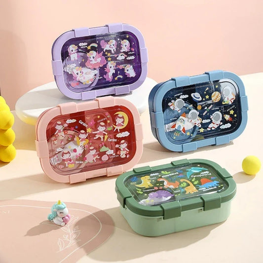 Bento box with soup bowl and spoon - 4 motifs