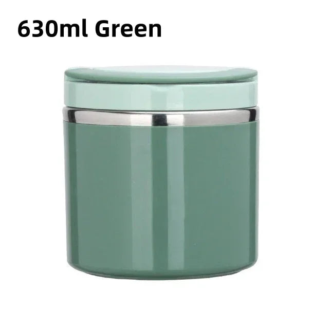 Thermal lunch box stainless steel with handle – leak-proof – alternate product view 2