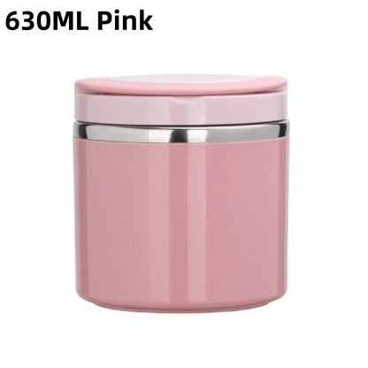 Thermal lunch box stainless steel with handle – leak-proof – alternate product view 7
