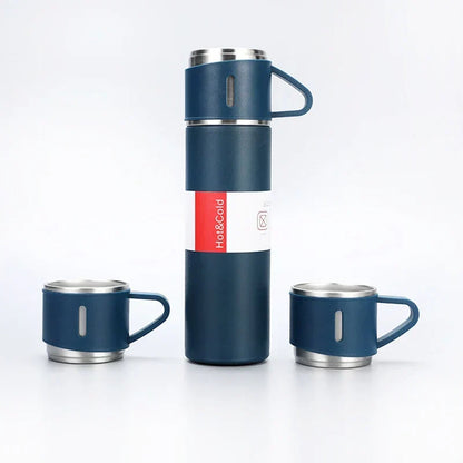Thermos Flask Gift Set with 3 Mugs - Hot & Cold, 500ml – alternate product view 5
