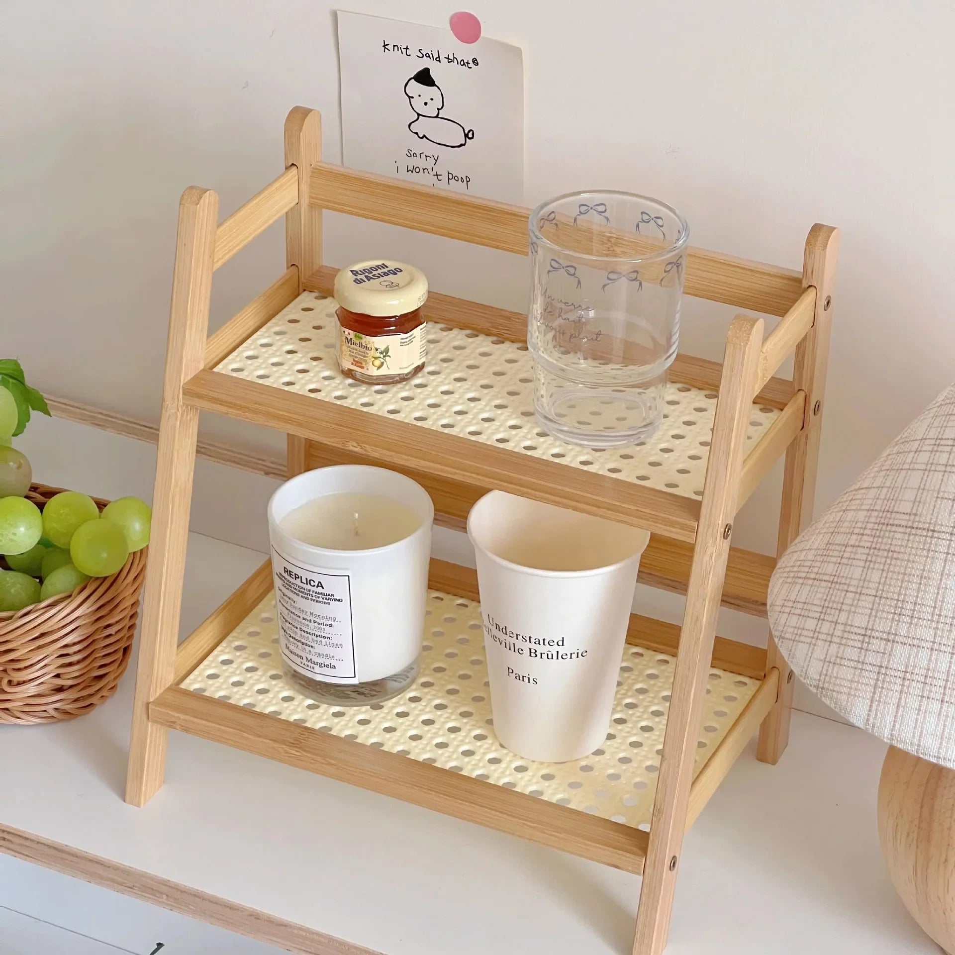 2 Tier Bamboo Kitchen Shelf - Kitchen Desk Organizer – alternate product view 4