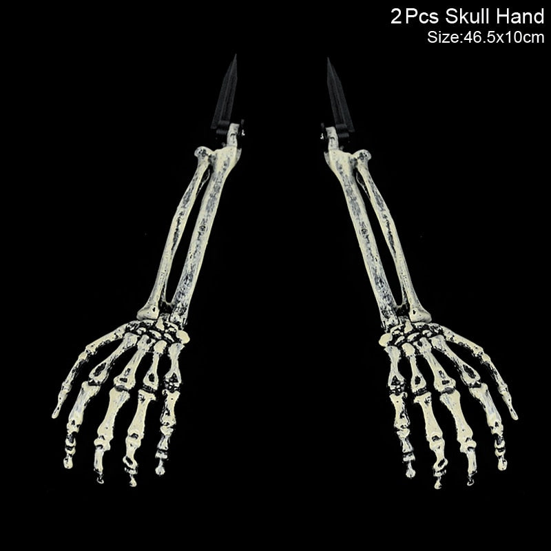 Halloween Skull Decoration with Realistic Bone Finish and Separate Arm, Outdoor Use – alternate product view 10
