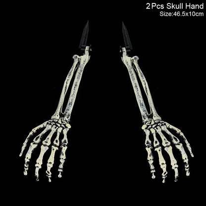 Halloween Skull Decoration with Realistic Bone Finish and Separate Arm, Outdoor Use – alternate product view 10