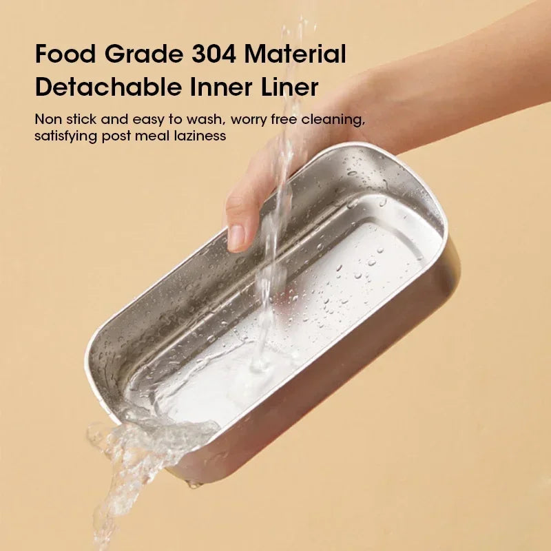 900ml Portable Electric Lunch Box Food Warmer with Steam Function - HeatMate – alternate product view 6