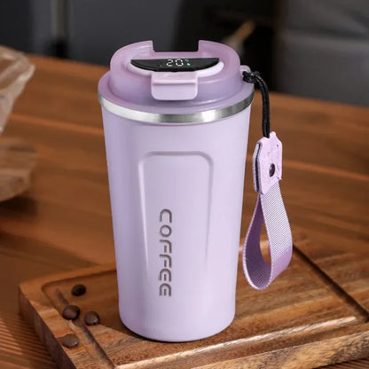 Stainless steel thermos mug with intelligent temperature display - TempMate – alternate product view 8