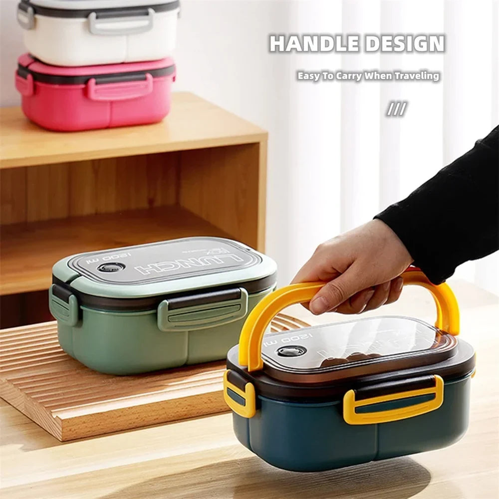 Bento box 2 levels with spoon and fork, 1200 ml – alternate product view 4