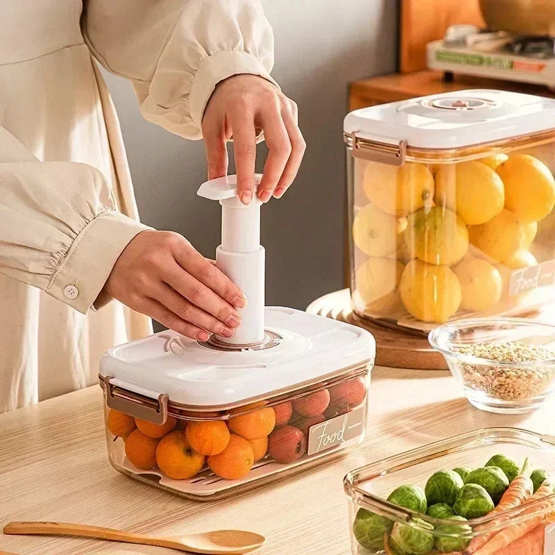 Food Vacuum Storage Box Transparent Container with Hand Pump - FreshLock – alternate product view 3