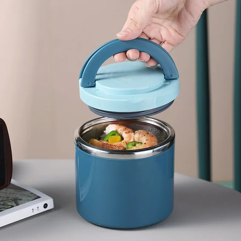 Thermal lunch box stainless steel with handle – leak-proof – alternate product view 3
